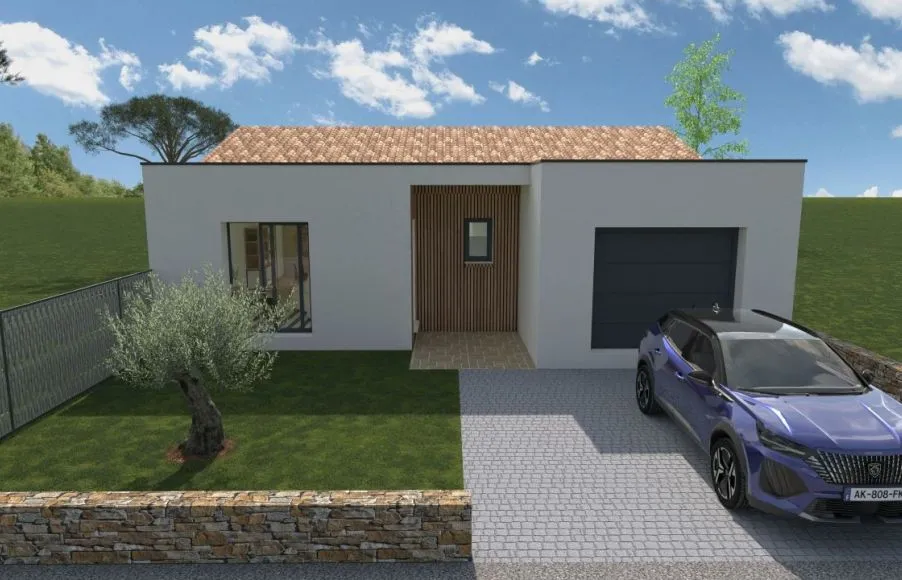 Image Projet de construction d'une maison 72.82 m² avec terrain à LE FENOUILLER (85)