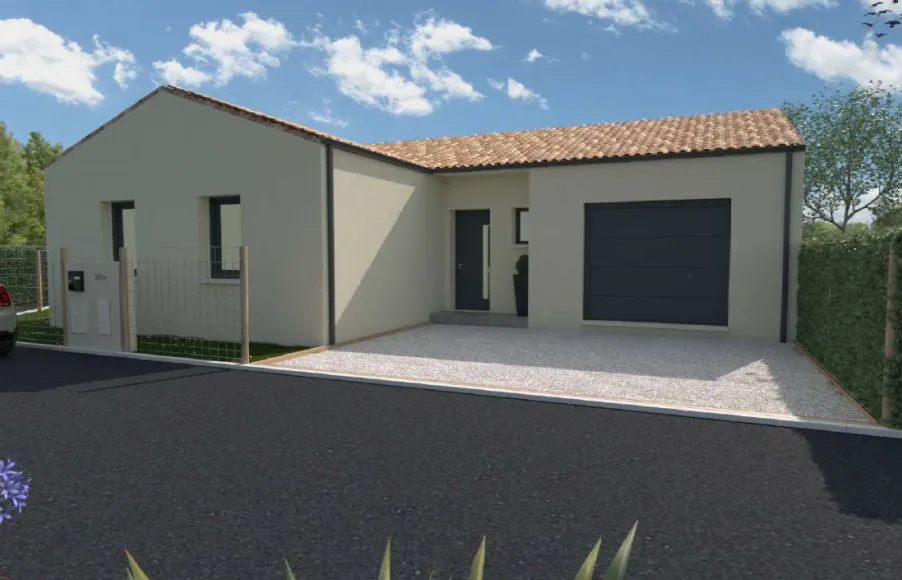 Image Projet de construction d'une maison 95.44 m² avec terrain à COMMEQUIERS (85)