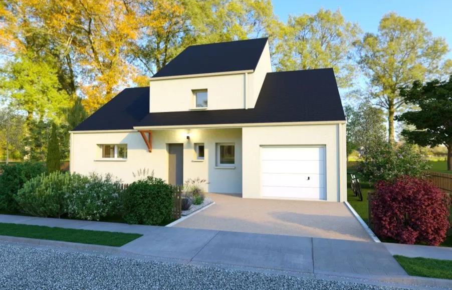 Image Projet de construction d'une maison 101.97 m² avec terrain à SAINT-MOLF (44)