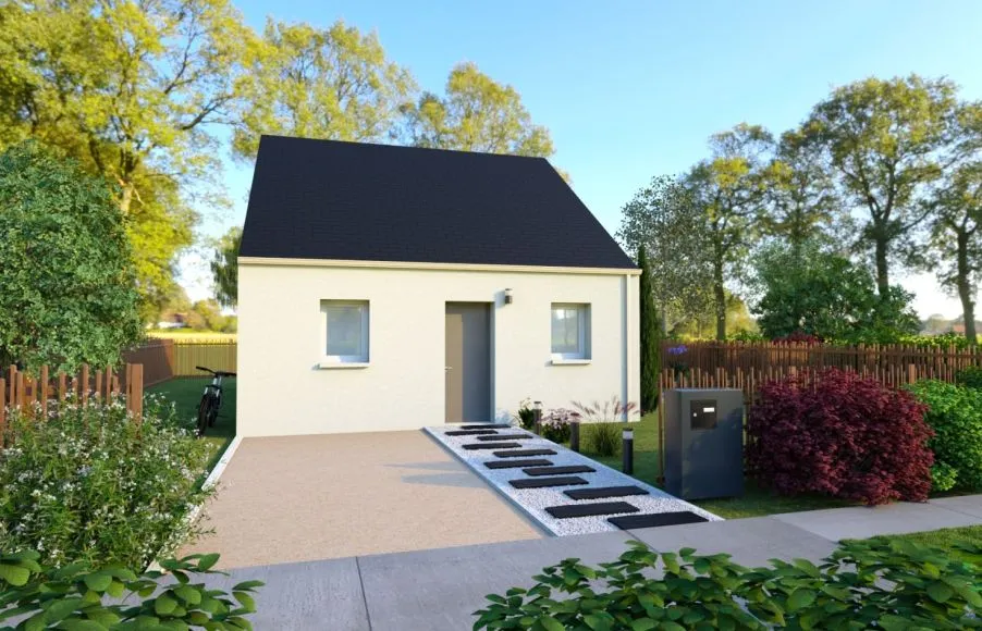 Image Projet de construction d'une maison 56.43 m² avec terrain à LE CELLIER (44)
