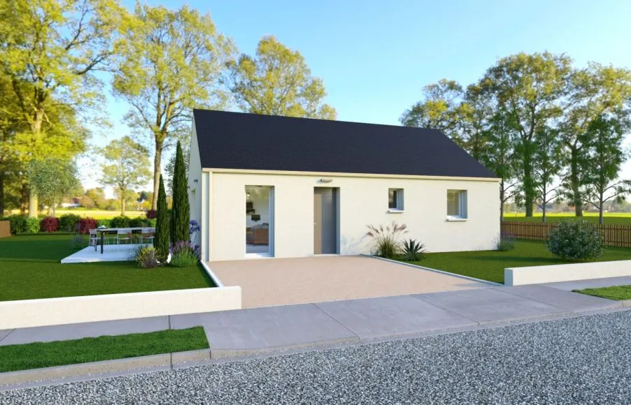 Image Projet de construction d'une maison 63.81 m² avec terrain à LE CELLIER (44)