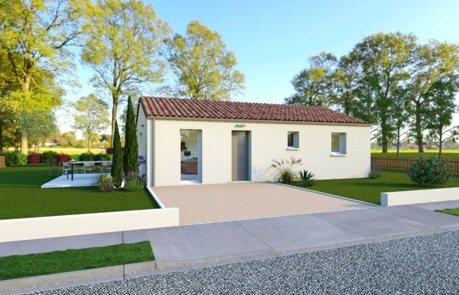 Image Projet de construction d'une maison 63.81 m² avec terrain à LE CELLIER (44)