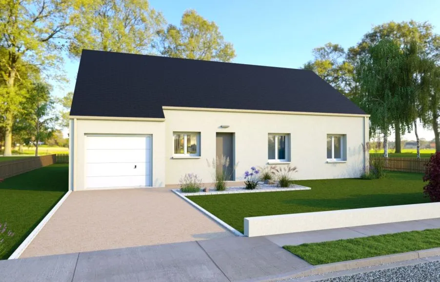 Image Projet de construction d'une maison 104.33 m² avec terrain à SAINT-MOLF (44)