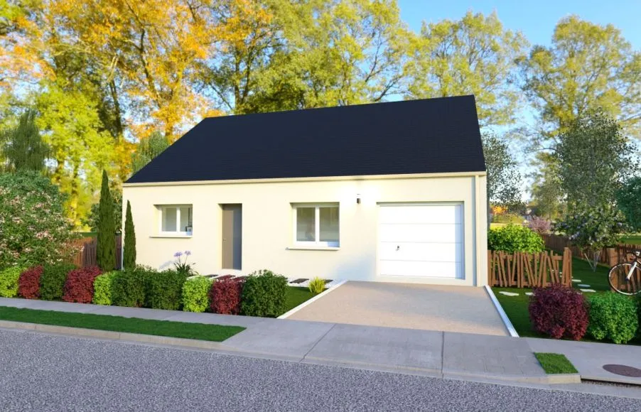 Image Projet de construction d'une maison 89.5 m² avec terrain à SAINT-NAZAIRE (44)