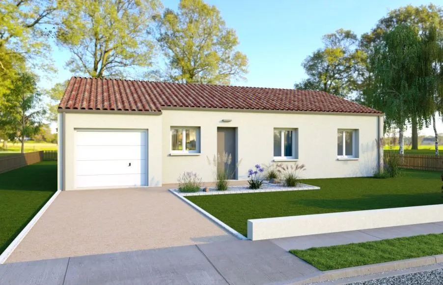 Image Projet de construction d'une maison 104.33 m² avec terrain à SAINT-MOLF (44)
