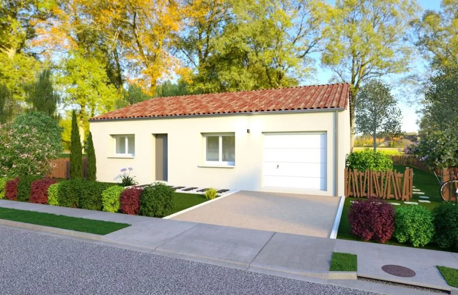 Image Projet de construction d'une maison 89.5 m² avec terrain à SAINT-NAZAIRE (44)